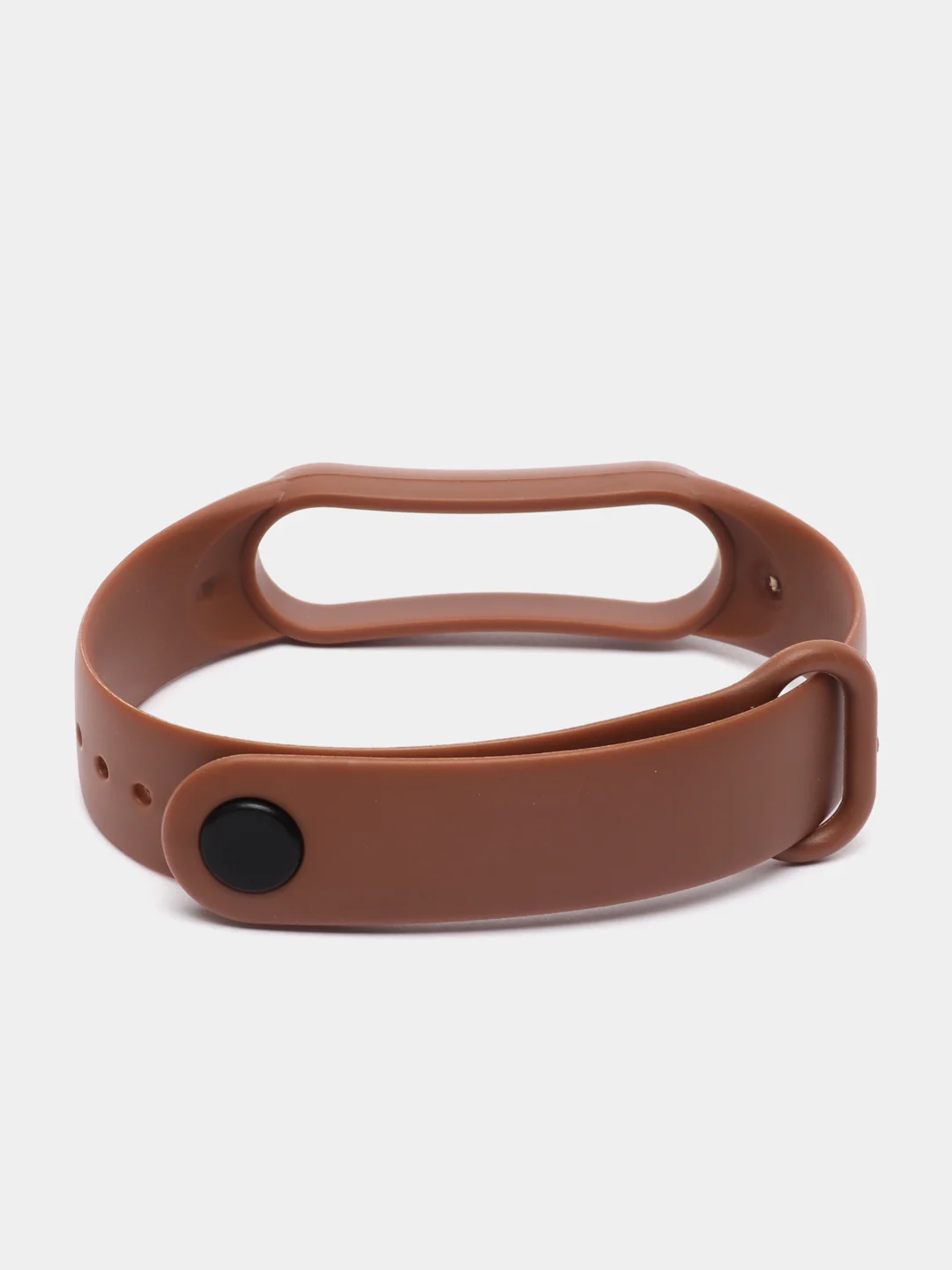 Коричневый силиконовый ремешок для фитнес браслета Xiaomi Mi Band 3 / 4 / 5 / 6