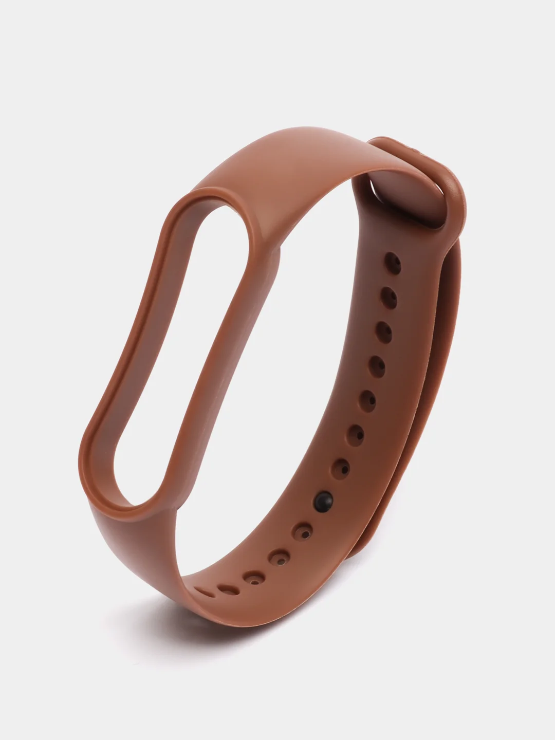 Коричневый силиконовый ремешок для фитнес браслета Xiaomi Mi Band 3 / 4 / 5 / 6