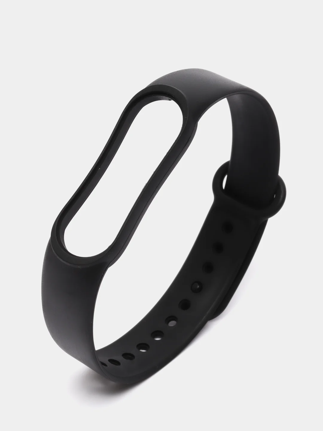 Черный силиконовый ремешок для фитнес браслета Xiaomi Mi Band 3 / 4 / 5 / 6