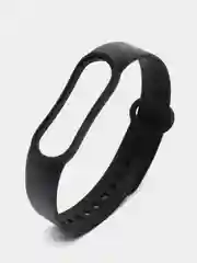 Черный силиконовый ремешок для фитнес браслета Xiaomi Mi Band 3 / 4 / 5 / 6