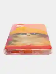 Желтый силиконовый чехол на Vivo V21e 4G / Виво V21e 4G прозрачный, с рисунком, защита камеры