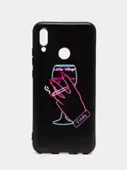 Голубой силиконовый чехол для Honor 10 Lite / Huawei P Smart 2019, с принтом, с рисунком (Хонор 10 Лайт / Хуавей П смарт 2019)
