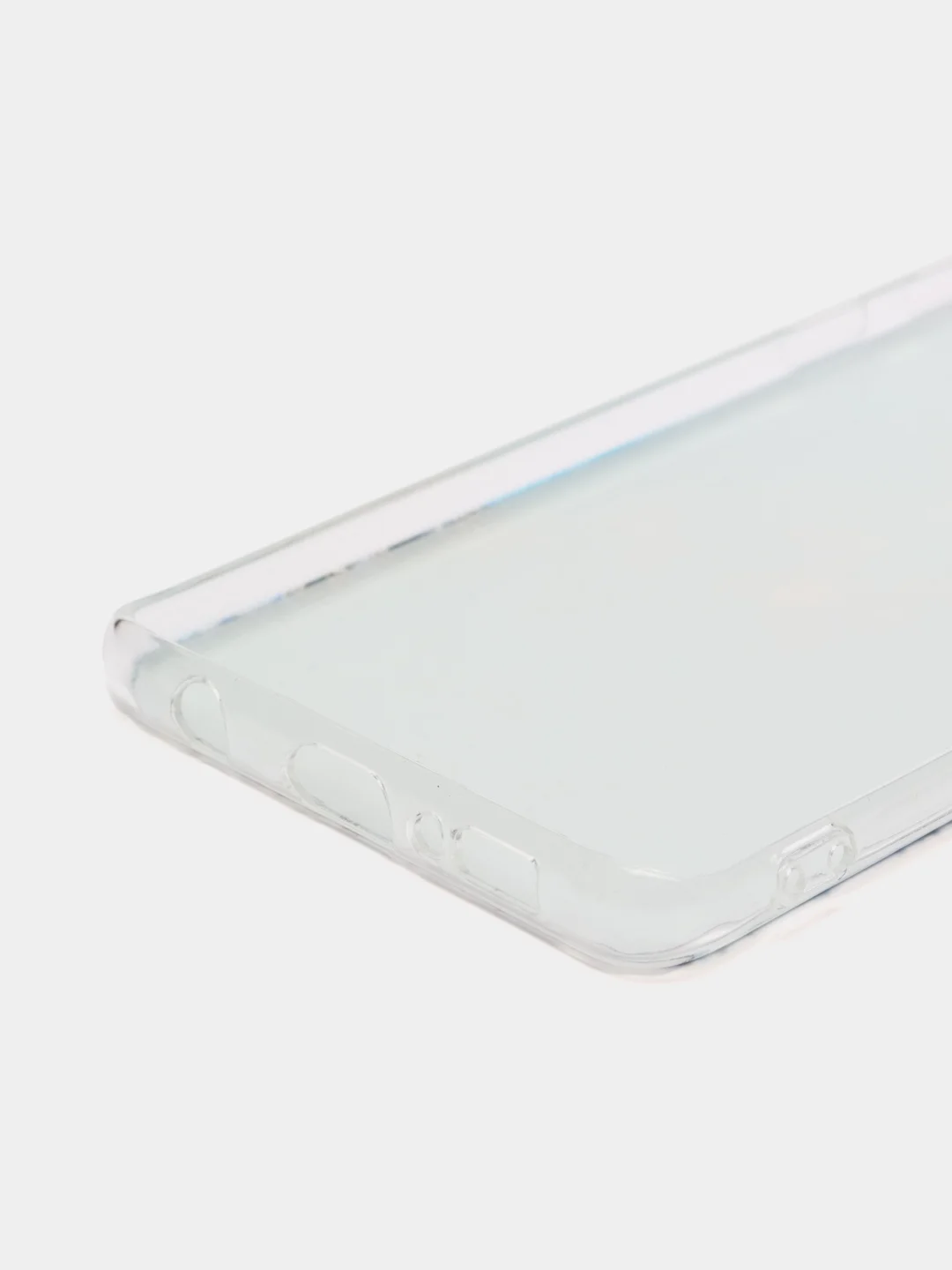 Голубой силиконовый чехол на Samsung Galaxy S10 / Самсунг S10 прозрачный с рисунком, защита камеры