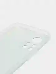 Светло-синий силиконовый чехол на Infinix HOT 11S NFC / Инфиникс Хот 11S NFC прозрачный, с рисунком