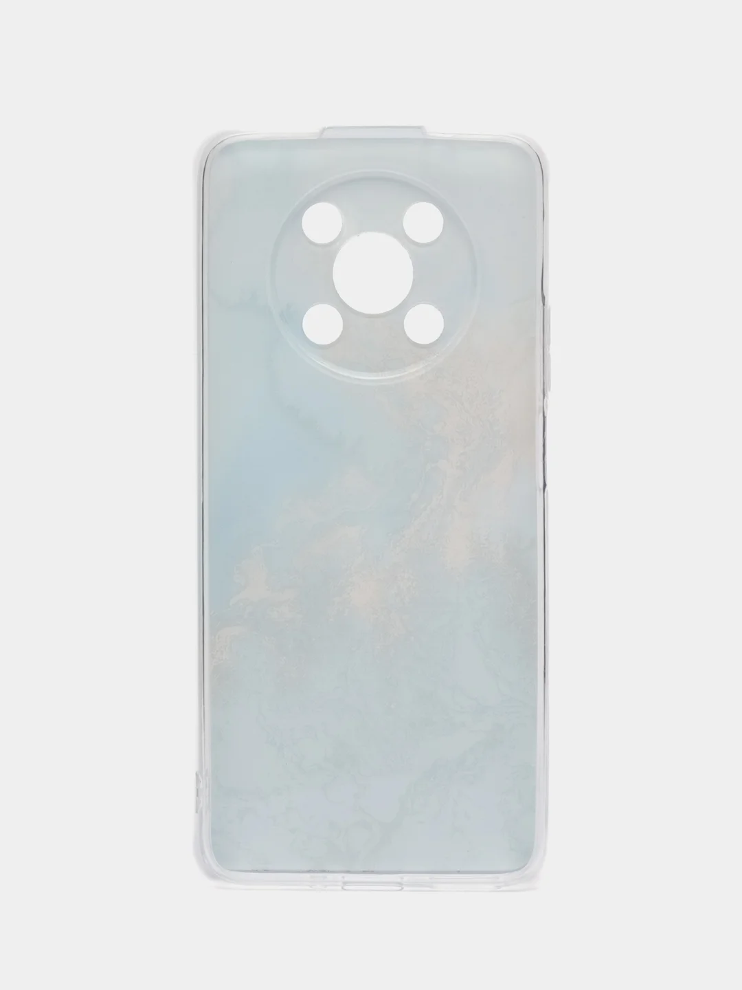 Голубой силиконовый чехол на Huawei Nova Y90 / Хуавей Нова Y90 с рисунком, защита камеры