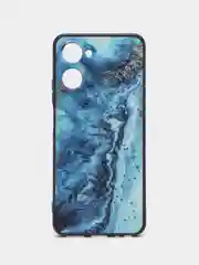 Тёмно-бирюзовый силиконовый чехол для Realme 10 Pro 5G, с принтом, с рисунком (Реалми 10 Про 5 джи)
