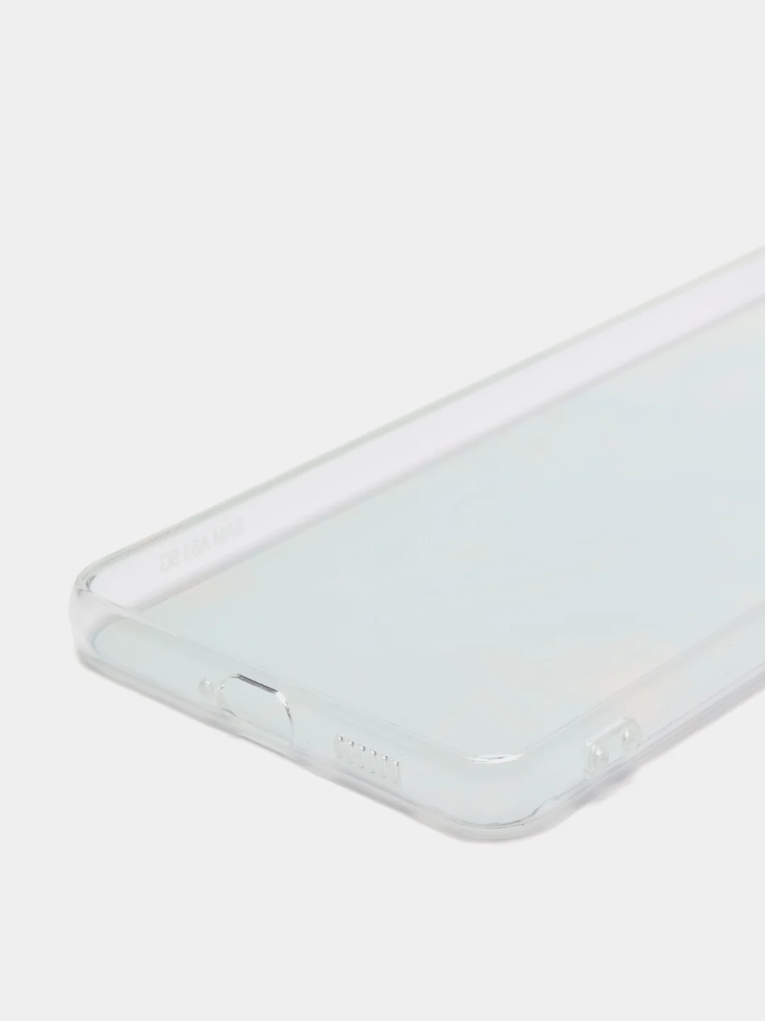 Светло-синий чехол на Samsung Galaxy A53 5G / Галакси А53 5G прозрачный, с рисунком, защита камеры