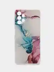 Ледяной силиконовый чехол на Samsung Galaxy A13 4G / Самсунг А13 4G прозрачный, с рисунком