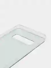 Бирюзовый силиконовый чехол на Samsung Galaxy S10 / Самсунг S10 прозрачный с рисунком, защита камеры