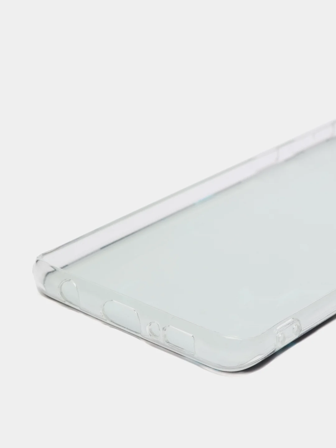 Бирюзовый силиконовый чехол на Samsung Galaxy S10 / Самсунг S10 прозрачный с рисунком, защита камеры