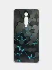 Бирюзовый чехол на Xiaomi Redmi K20/K20 Pro/Mi 9T/Mi 9T Pro / Сяоми Редми К20 прозрачный, с рисунком