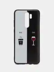 Бирюзовый силиконовый чехол для Xiaomi Redmi Note 8 Pro, с принтом, с рисунком (Редми Ноут 8 Про)