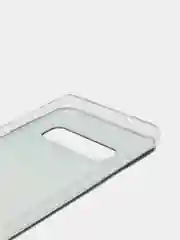 Тёмно-коричневый силиконовый чехол на Samsung Galaxy S10 / Самсунг S10 прозрачный с рисунком, защита камеры