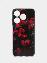 Оранжевый силиконовый чехол для Tecno Spark 10 / 10C, с принтом, с рисунком, Техно Спарк 10 / 10С