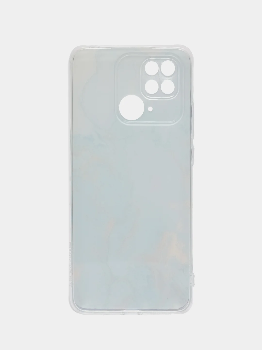 Светло-синий чехол на Xiaomi Redmi 10C / Сяоми Редми 10С прозрачный, с рисунком, защита камеры
