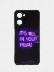 Серый силиконовый чехол для Realme 10 Pro 5G, с принтом, с рисунком (Реалми 10 Про 5 джи)