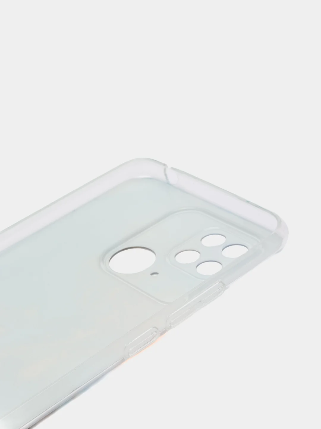 Голубой чехол на Xiaomi Redmi 10C / Сяоми Редми 10С прозрачный, с рисунком, защита камеры