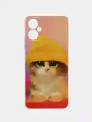 Желтый чехол на Tecno Spark 9 Pro / Текно Спарк 9 Про прозрачный, с рисунком, защита камеры
