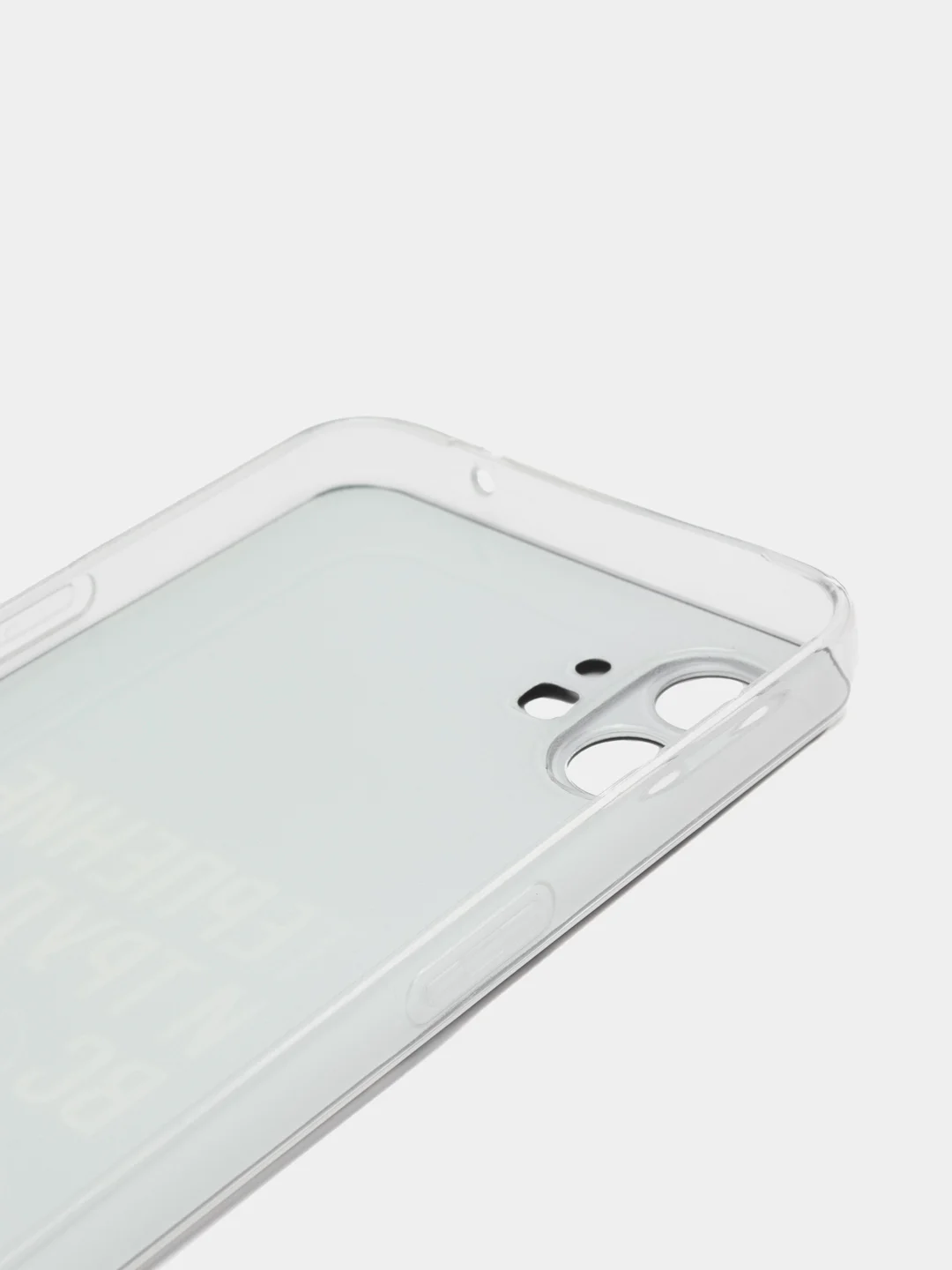 Тёмно-коричневый силиконовый чехол на Nothing Phone 1 / Нотинг Фон 1 прозрачный, с рисунком, защита камеры