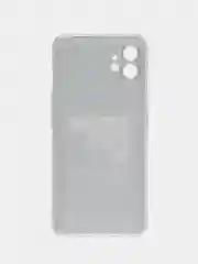 Тёмно-коричневый силиконовый чехол на Nothing Phone 1 / Нотинг Фон 1 прозрачный, с рисунком, защита камеры