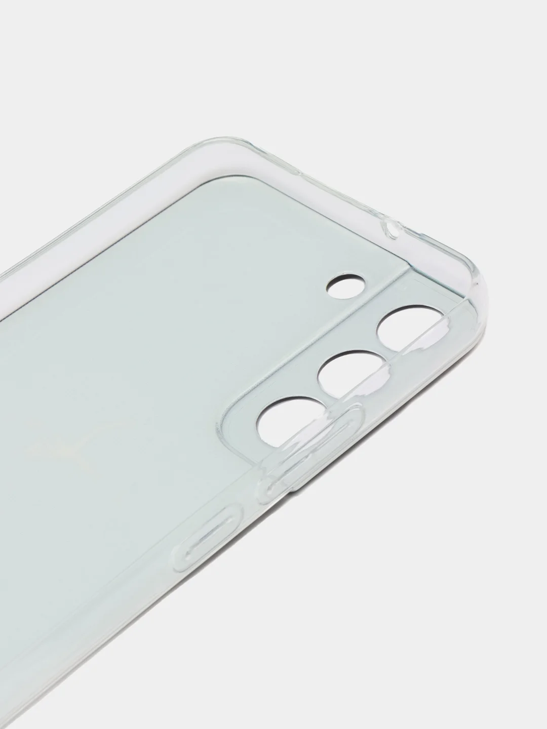 Разноцветный силиконовый чехол на Samsung Galaxy S22 / Самсунг S22 прозрачный с рисунком, защита камеры