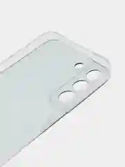 Разноцветный силиконовый чехол на Samsung Galaxy S22 / Самсунг S22 прозрачный с рисунком, защита камеры