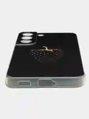 Разноцветный силиконовый чехол на Samsung Galaxy S22 / Самсунг S22 прозрачный с рисунком, защита камеры