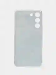 Бирюзовый силиконовый чехол на Samsung Galaxy S22 / Самсунг S22 прозрачный с рисунком, защита камеры