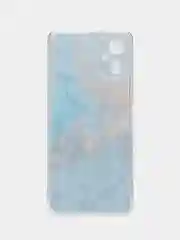 Голубой силиконовый чехол на Tecno Camon 19 Neo / Текно Камон 19 Нео с рисунком, защита камеры