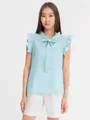 Бирюзовый рубашка женская