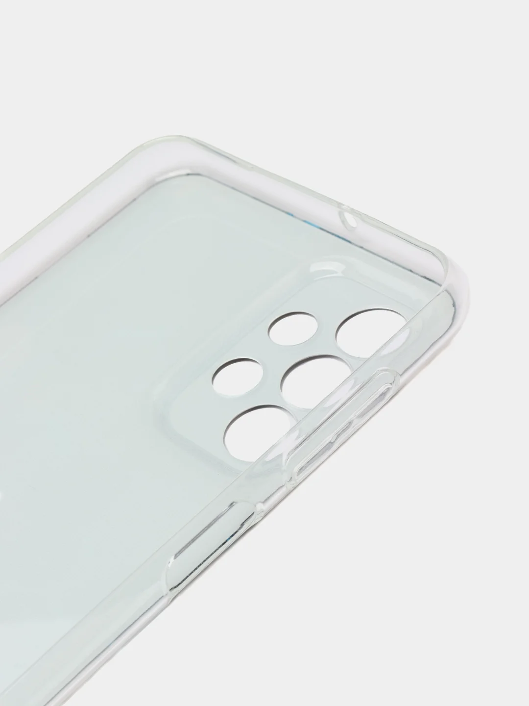 Бирюзовый чехол силиконовый на Samsung Galaxy A23 / Самсунг А23 прозрачный с рисунком, защита камеры