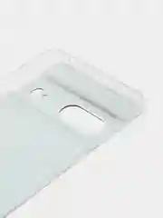 Бирюзовый силиконовый чехол на Google Pixel 7 / Гугл Пиксель 7 прозрачный, с рисунком, защита камеры
