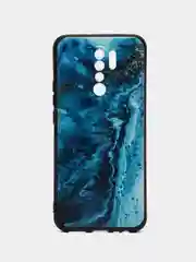 Тёмно-бирюзовый силиконовый чехол для Xiaomi Redmi 9, с принтом, с рисунком (Сяоми Редми 9)