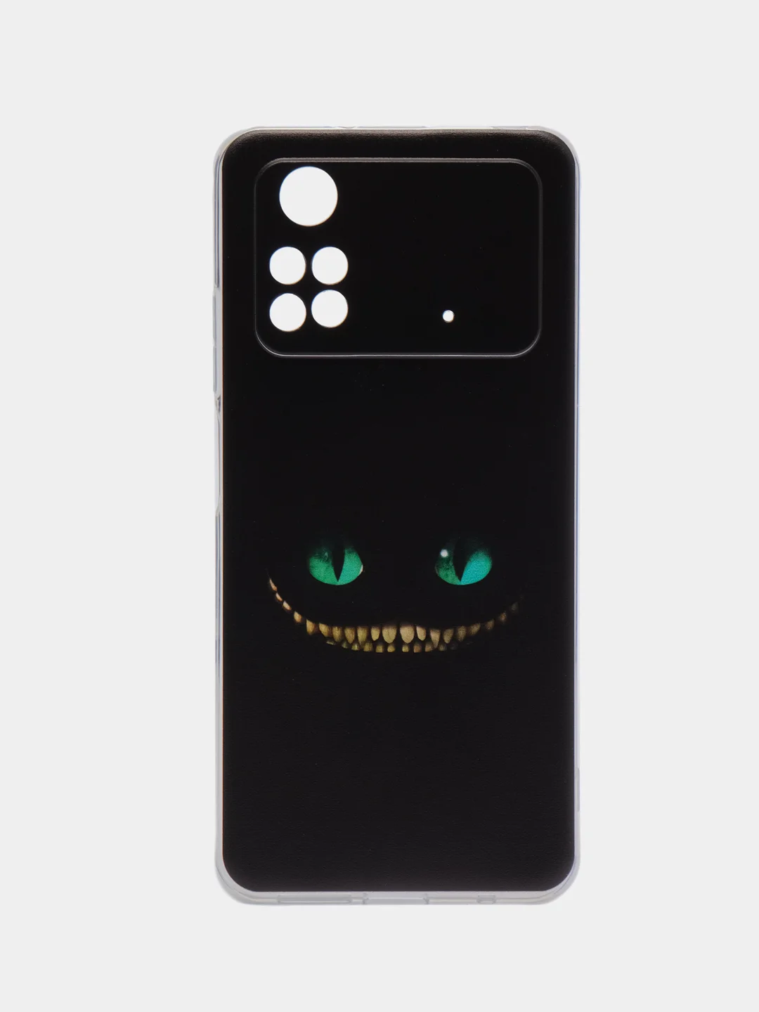 Черный силиконовый чехол на Xiaomi POCO M4 Pro 4G / Поко М4 Про 4G с рисунком, защита камеры