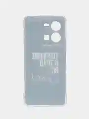 Тёмно-коричневый силиконовый чехол на Vivo Y35 / Виво Y35 прозрачный, с рисунком, защита камеры