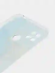 Голубой силиконовый чехол на Xiaomi Poco C40 / Сяоми Поко С40 прозрачный с рисунком, защита камеры