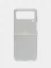 Разноцветный силиконовый чехол на Samsung Galaxy Z Flip 4 / Самсунг Z Flip 4 с рисунком, защита камеры