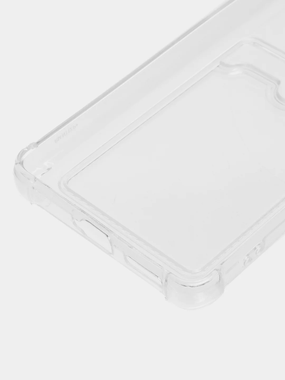 Прозрачный чехол силиконовый для Xiaomi Redmi Note 12 Pro + (Plus) (Сяоми Нот 12 Про Плюс), с карманом для карт, прозрачный
