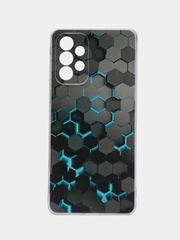 Чехол на Samsung Galaxy A73 / Галакси А73 прозрачный, с рисунком, защита камеры