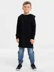 Черный толстовка удлиненная Mini Maxi с капюшоном
