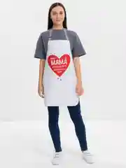 Кораллово-розовый фартук Маме, 4 вида