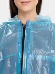 Голубой дождевик женский