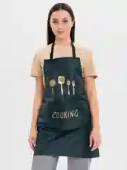 Тёмно-зелёный фартук водонепроницаемый кухонный , фартук для кухни. Фартук грязеотталкивающий