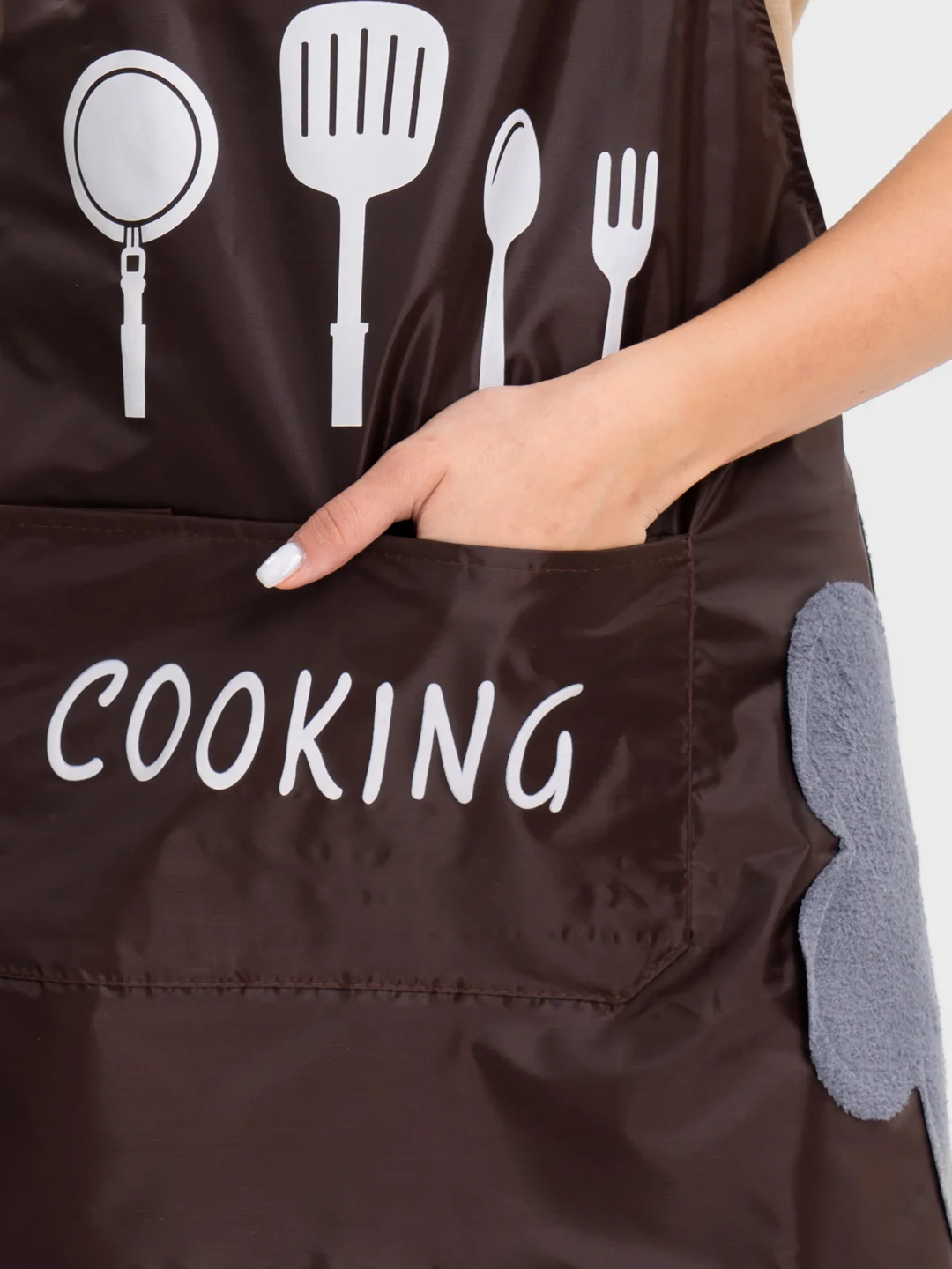Тёмно-коричневый фартук кухонный COOKING