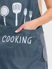 Тёмно-бирюзовый фартук кухонный COOKING