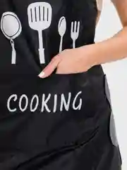 Черный фартук кухонный COOKING