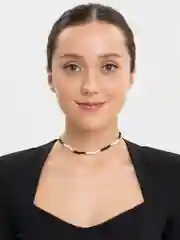 Угольный чокер из бисера