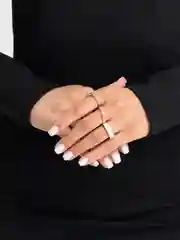 Белый набор колец, регулируемые