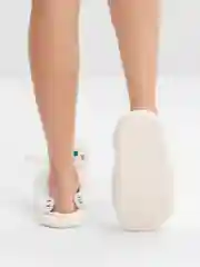 Белый тапочки домашние теплые, "Котики"