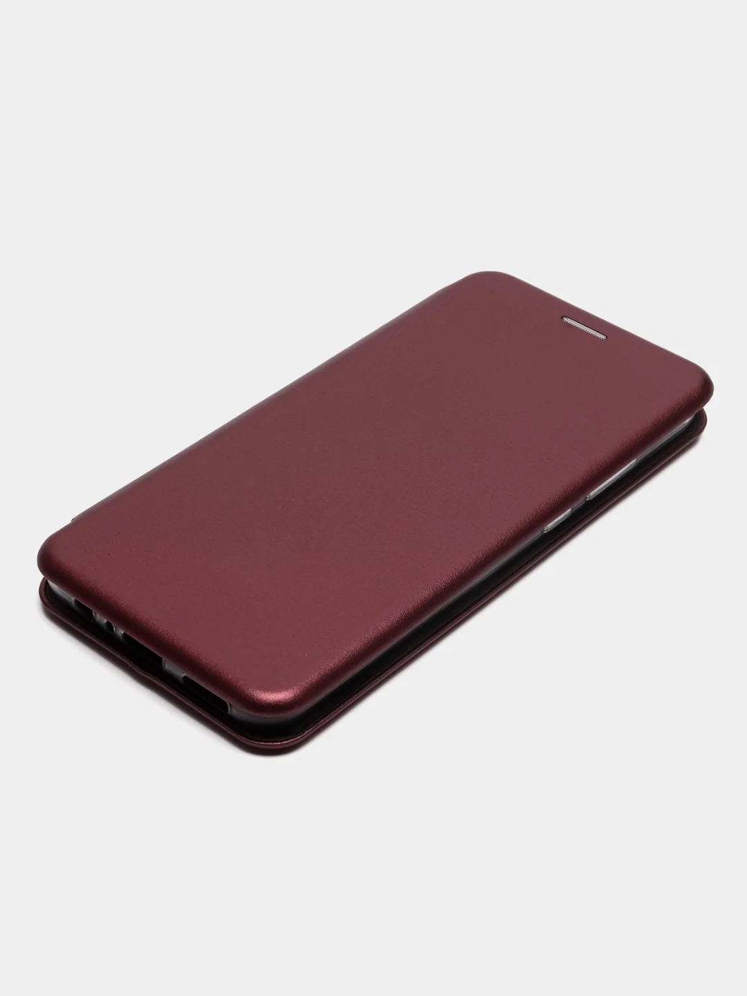 Бордовый чехол-книжка для Realme C11 (2020), C12, C35
